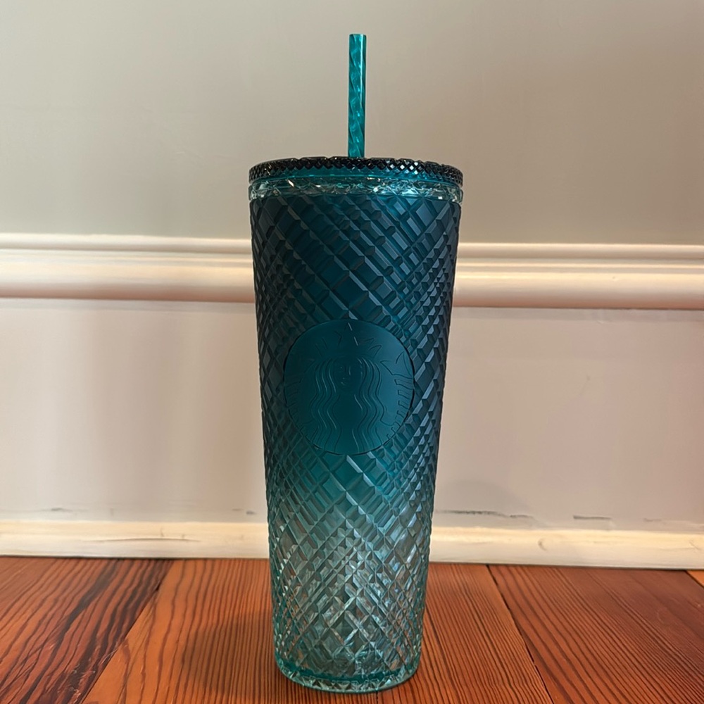 Starbucks teal ombré cold cup tumbler